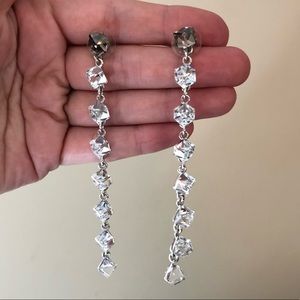 Swarovski Crystal shoulder duster earrings.